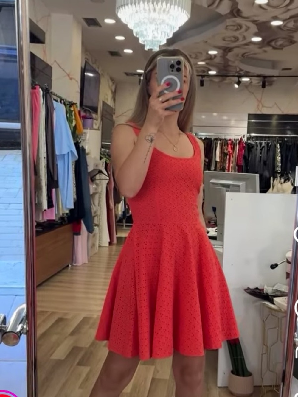 Grapefruit Cotton Eyelet Mini - NWT, size 10